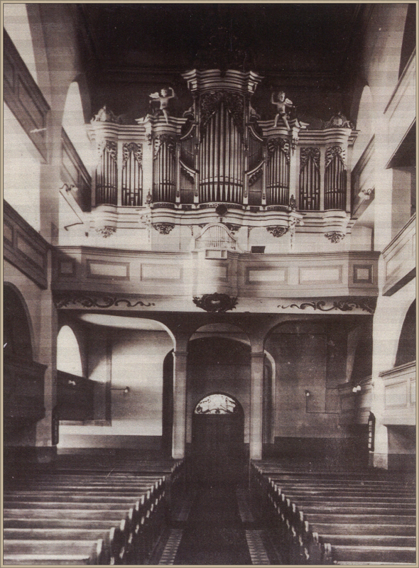16_Die Orgel von Gustav Heinze in der Stadtkirche in Forst_leider 1945 verbrannt