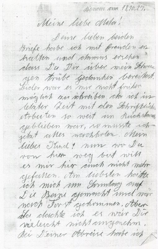 53_Brief von Paul Heinze an Meta Gerst vom 18_Oktober 1927 1_2