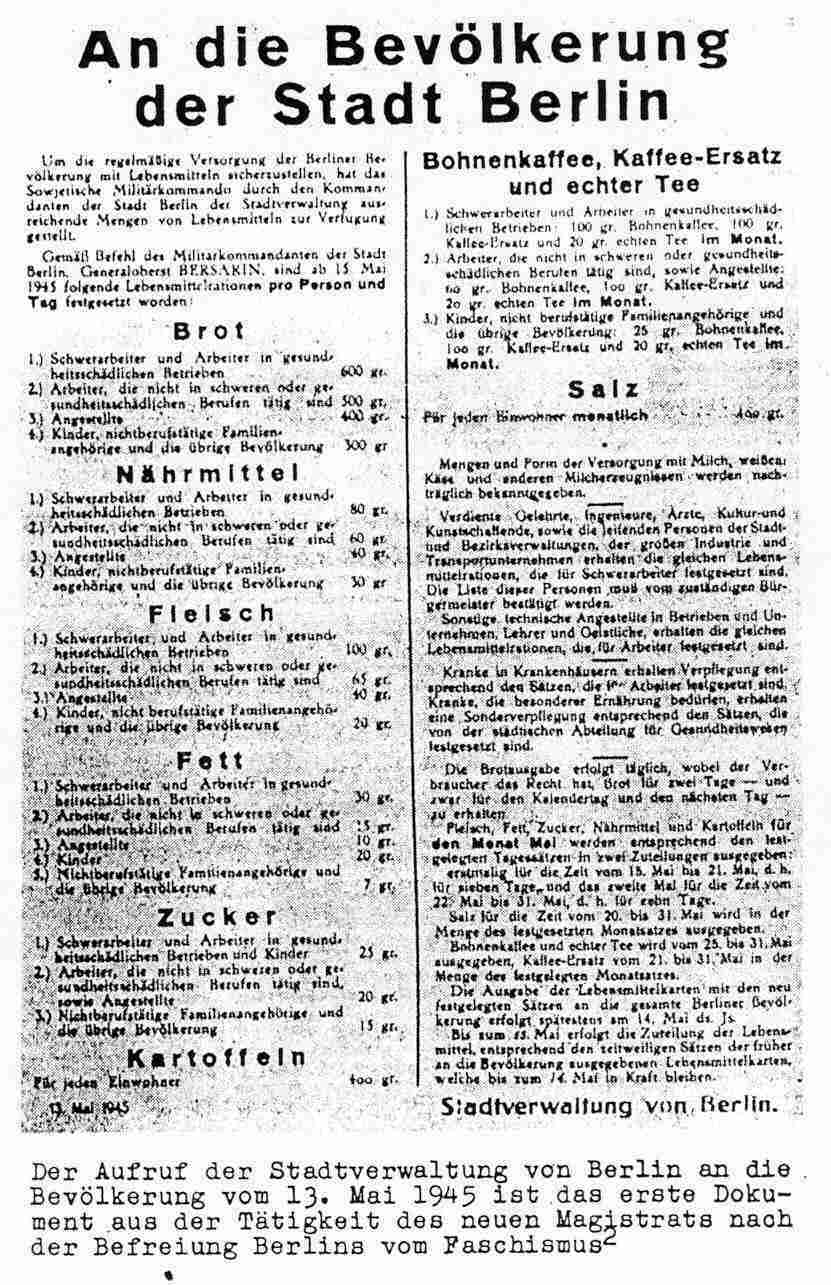 17_Das erste Dokument aus der Taetigkeit des neuen Magistrats vom 13_Mai 1945